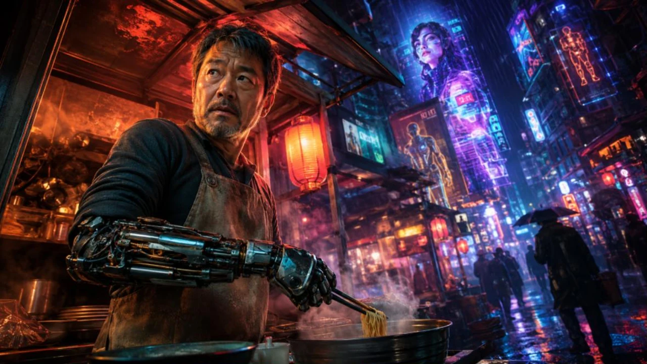 Noodles, third shift — Cyberpunk example